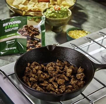 Streetwise IR business news on Beyond Meat (image of Beyond Steak product).