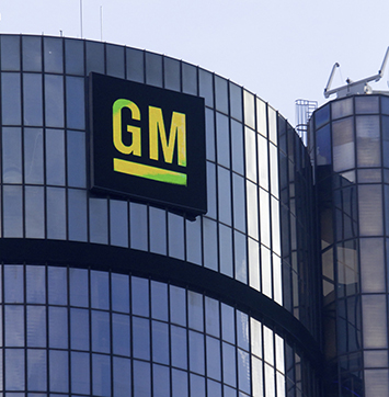 Image of GM headquarters building.