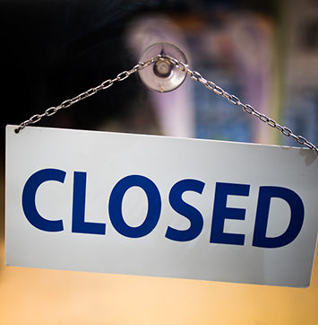 Image of "Closed sign".