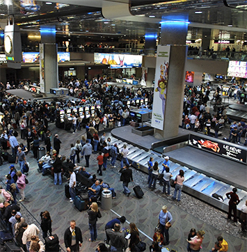 Image of busy airport terminal.