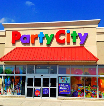 Image of Party City storefront.