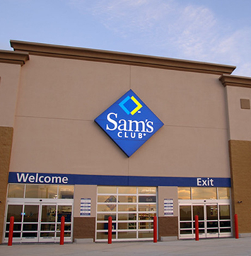 Image of Sam's Club storefront signage.