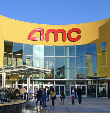 Image of AMC Theatres exterior signage.