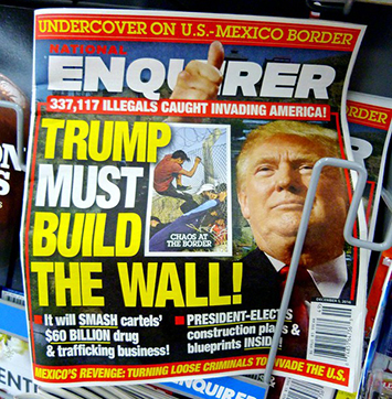 Image of cover of National Enquirer magazine.