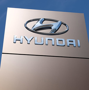 Image of Hyundai signage.