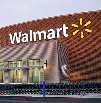 Image of Walmart exterior signage.
