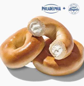 Image of cream cheese-stuffed bagels