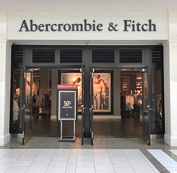 Image of Abercrombie & Fitch storefront.