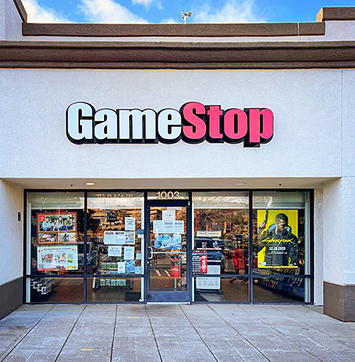 Image of GameStop retail storefront in Vallejo, California.