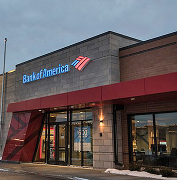 Image of a Bank of America branch location in Eagan, Minnesota.