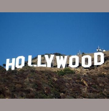 Image of "Hollywood" mountainside sign in California.