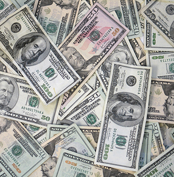 Image of US money - bills.