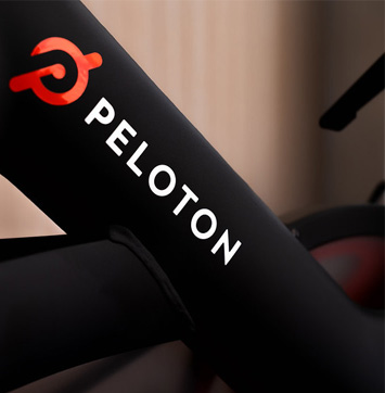 Peleton graphic on bike - decorative image.