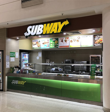 Photo of Subway in a mall.